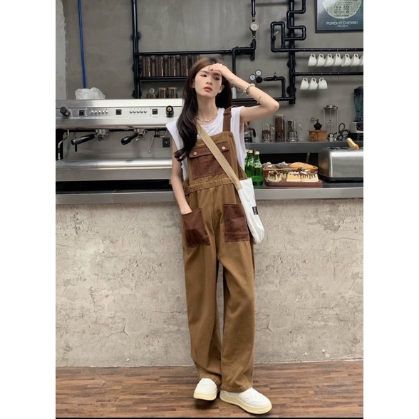 Yếm jeans dáng dài