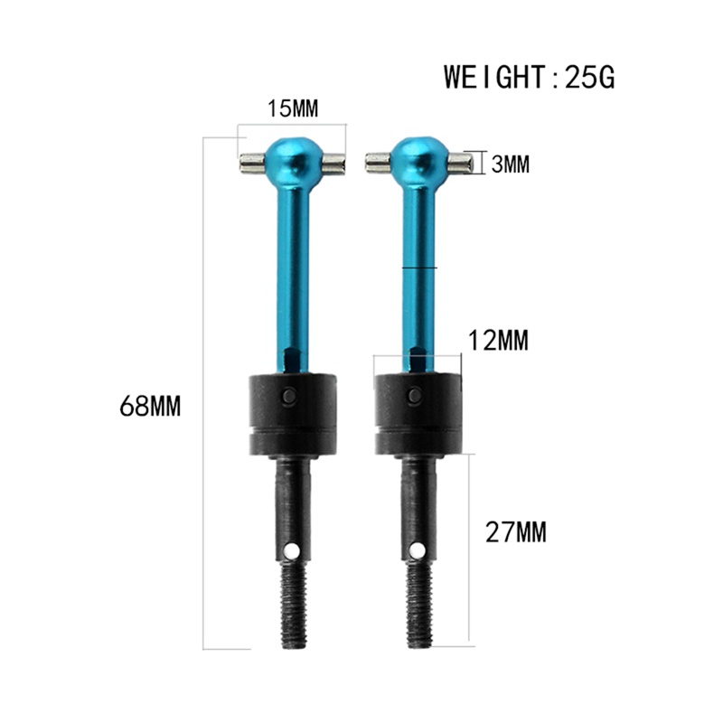 Set 4 Trục Lái CVD 53792 Bằng Kim Loại Chuyên Dụng Cho Tamiya TT01 TT02 TT01D TT01E TA04 1 / 10 RC