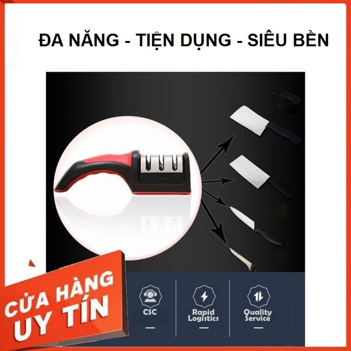 [Xả lỗ 3 Chiếc] Dụng Cụ Mài Dao Kéo 3 Cấp Độ, Chất Liệu Hợp Kim Bền Chắc - Bảo Hành 6 Tháng