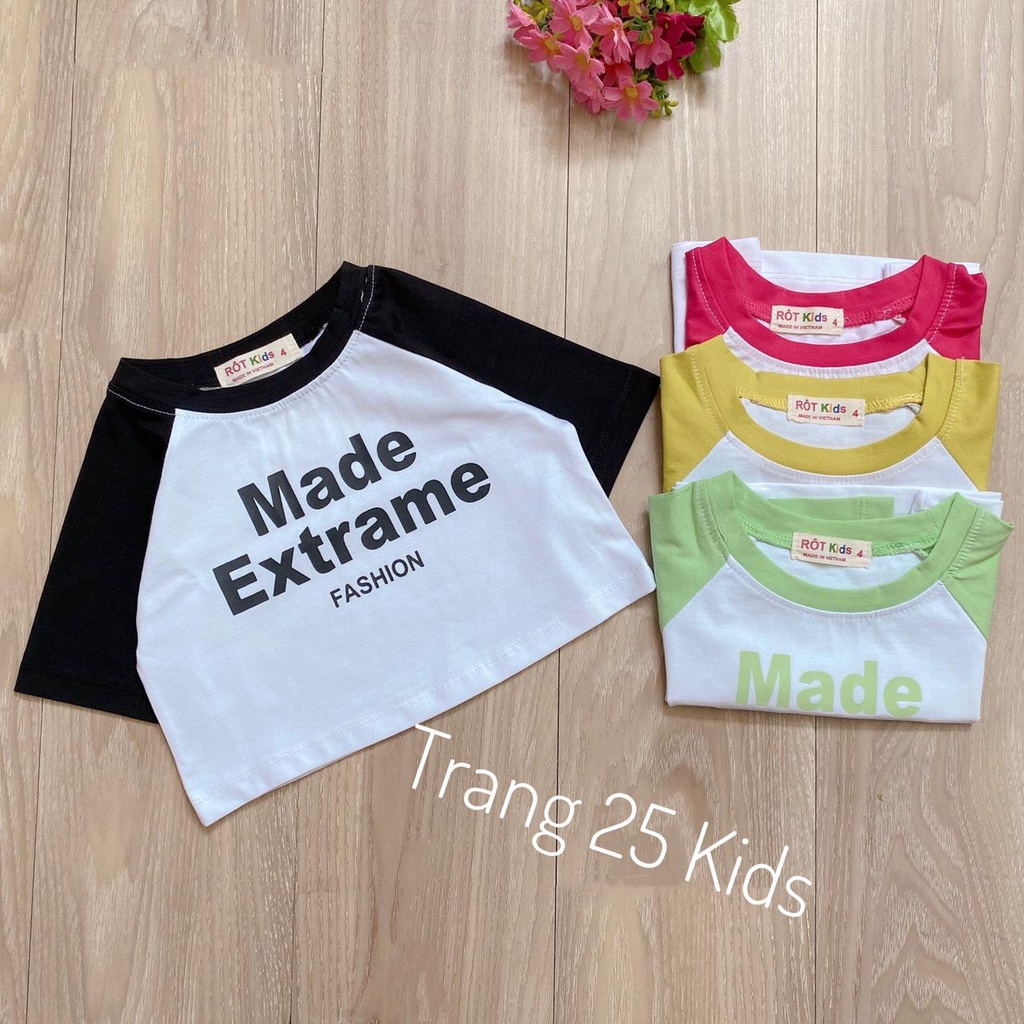 Áo Thun Bé Gái Croptop dập nổi chữ M- Made Extrame - Trang 25 Kids