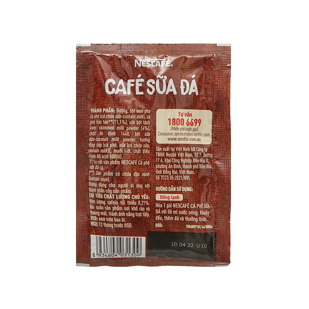 Combo 5 hộp Cà phê hòa tan NESCAFÉ cà phê sữa đá  / Cafe hòa tan NESCAFE cà phê sữa đá 240g