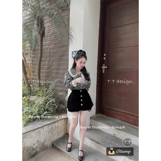 Chân váy nhung sang choảnh, dễ phối đồ