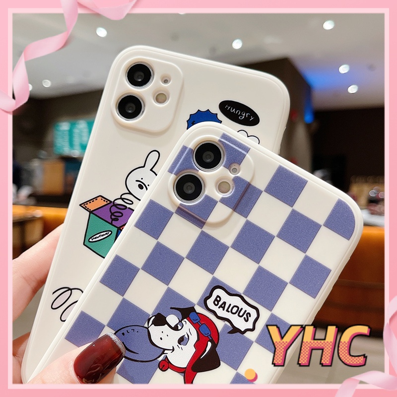 ốp iphone TPU Họa Tiết Kẻ Ô Cún Dễ Thương tương thích iPhone 6s 6splus 7 7plus 8 8plus X XS XSMAX 11 12 Pro Max Plus Promax-968