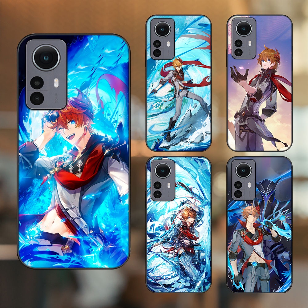 Ốp lưng Xiaomi 12 viền đen in hình Tartaglia Childe Genshin Impact