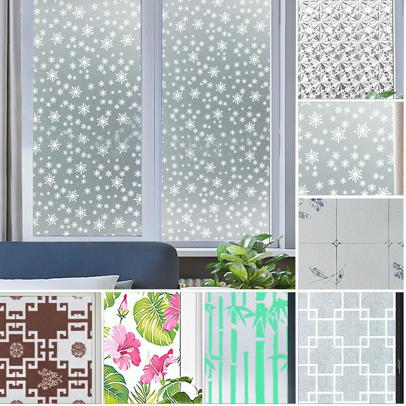 Giấy Decal dán kính chống nắng 60*100cm Giấy dán kính 3d chống nhìn trộm phòng tắm giấy can dán kính phòng khách mờ cửa