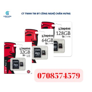 Kingston thẻ nhớ microsd class 10 - 32gb, 64gb, 128gb -chính hãng