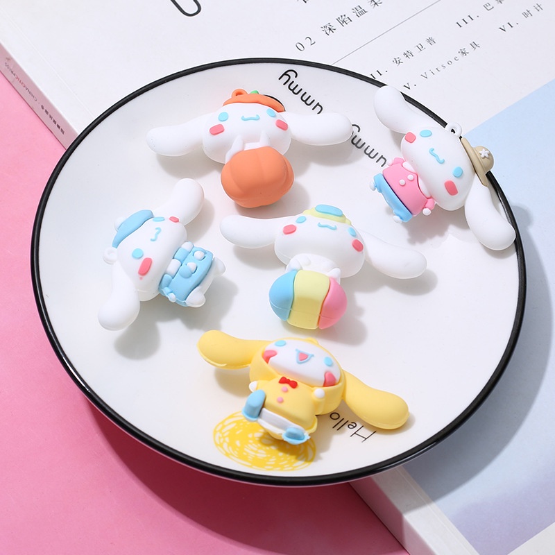 Mô hình nhân vật Cinnamoroll dễ thương trang trí móc khóa, dán Jibbitz, DIY