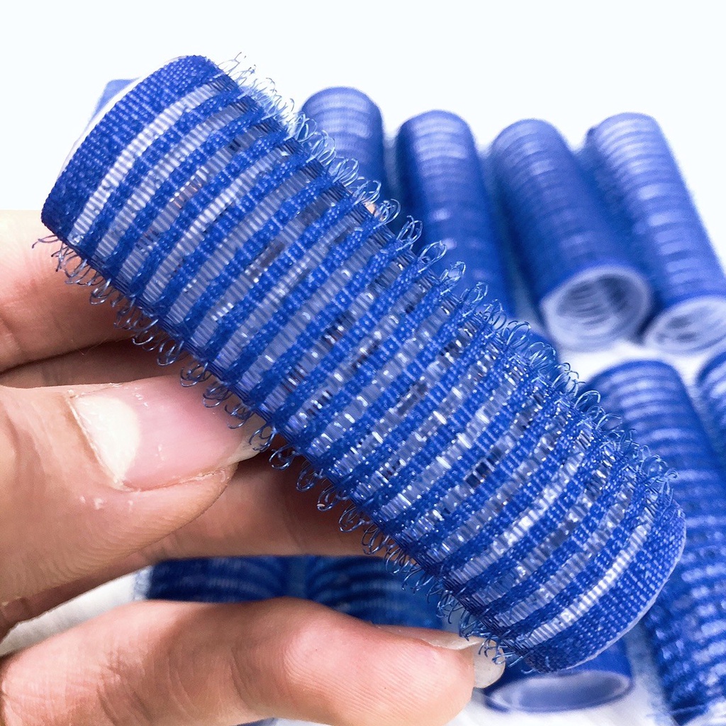 Set 12 lô mini lõi nhôm tự dính 20x60mm uốn phồng chân tóc phong cách Hàn quốc