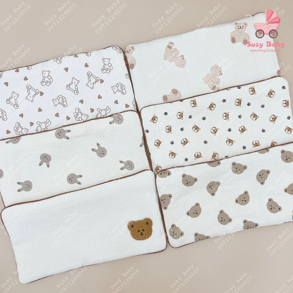 Gối xô organic mềm mịn cho bé