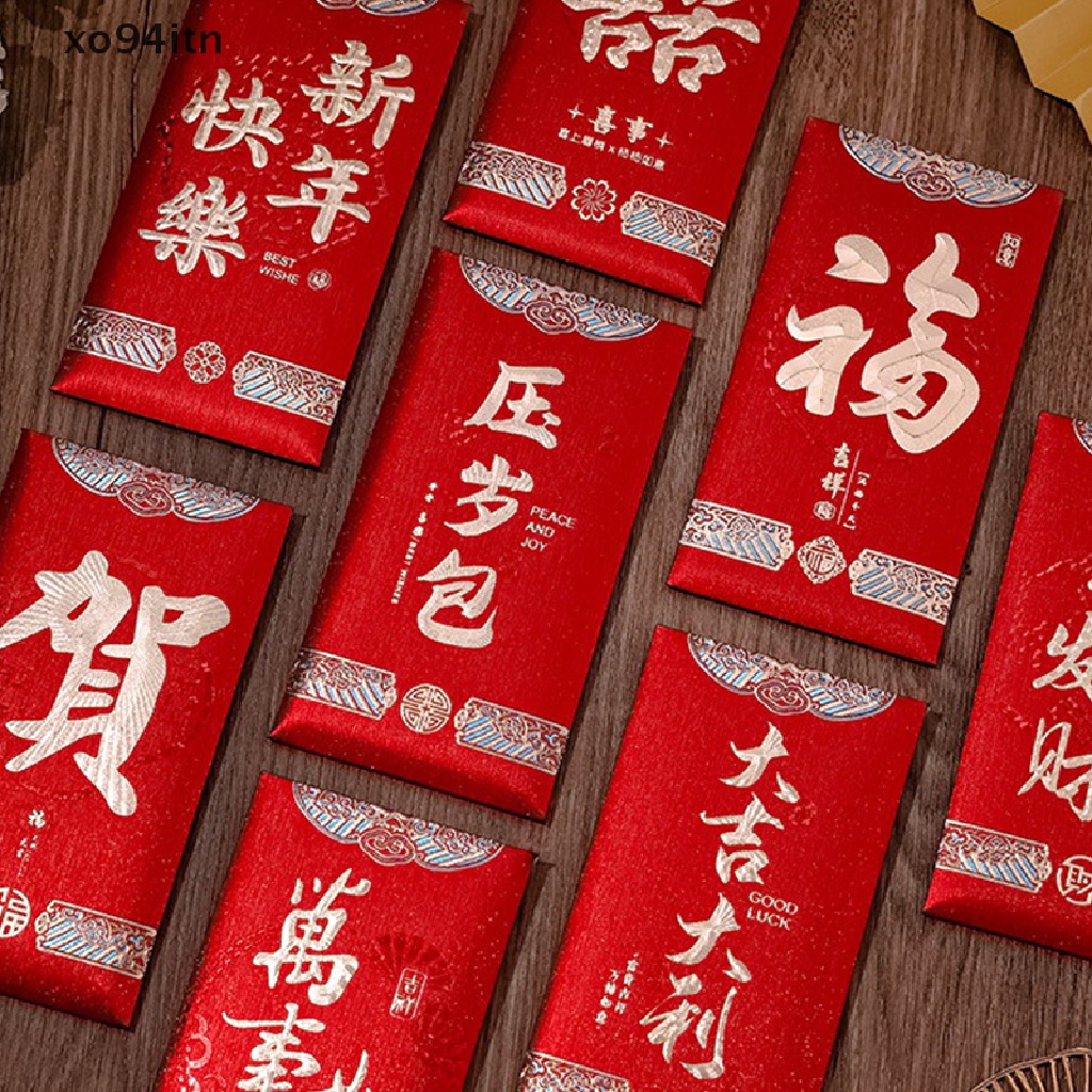 Tn Set 6 Bao Lì Xì Màu Đỏ May Mắn Cho Năm Mới / Đám Cưới / Lễ Hội / Trung Hoa