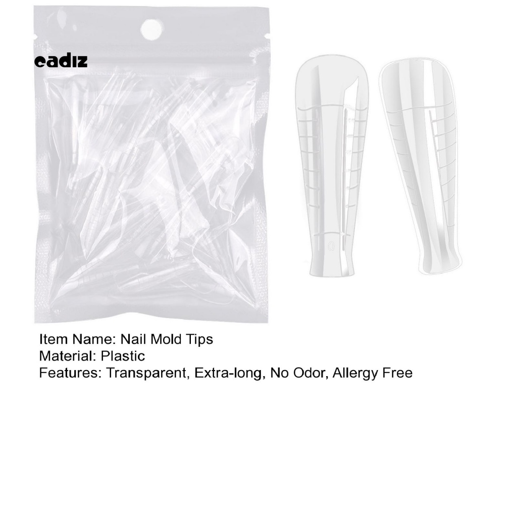 Set 60 Miếng Dán Móng Tay Bằng Nhựa Trong Suốt Tháo Rời Được Tiện Lợi