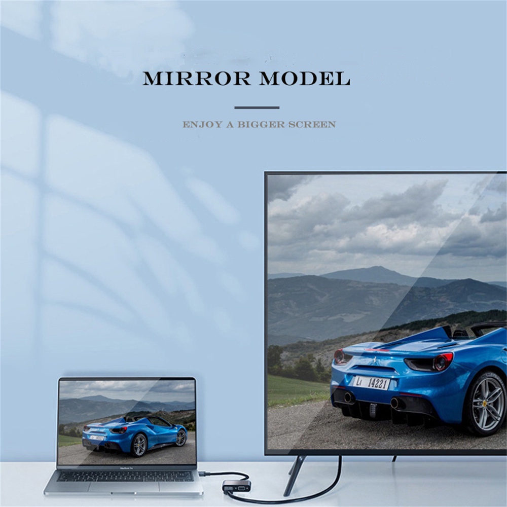 Dock Chuyển Đổi USB C 3.0 VGA PD 4K Type C Sang HDMI Cho MacBook Nintendo Samsung S20 Dex Huawei P30 Xiaomi 10 TV