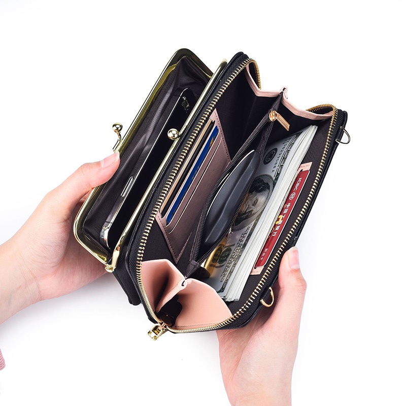 IELGY Túi Đeo Chéo Đựng Điện Thoại Có Khóa Kéo Phong Cách retro Hàn Quốc