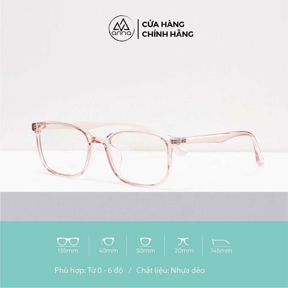 Gọng kính mắt thời trang ANNA chính hãng chất liệu nhựa cao cấp 120HQ001