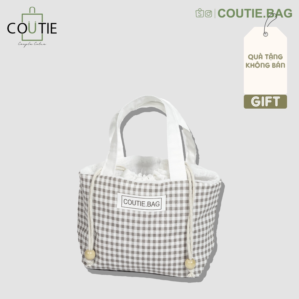 (QUÀ TẶNG KÈM) TÚI VẢI HANDMADE MINI CARO