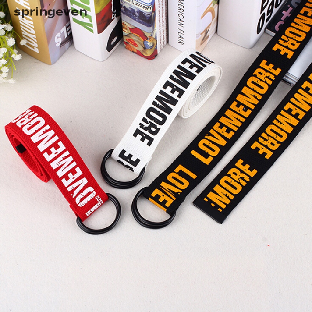 Thắt Lưng Vải Canvas Phối Vòng Chữ D Thời Trang Harajuku Cho Nam Nữ