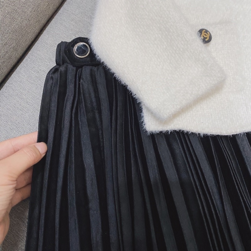 Chân váy nhung quảng châu mềm đẹp cho bé gái