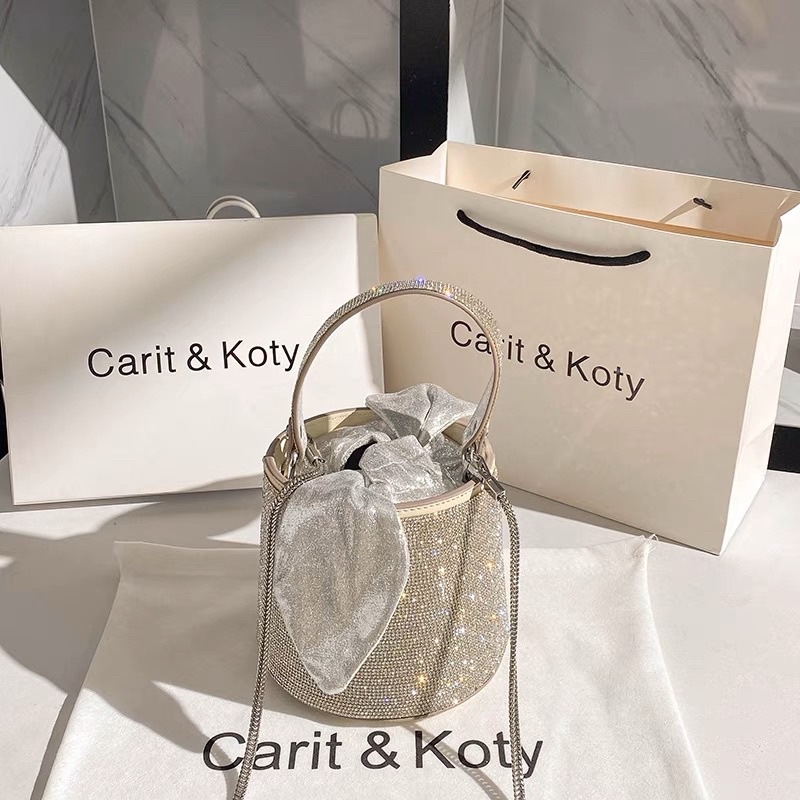 N210-Carit Koty túi xô đính đá cao cấp mang phong cách Retro