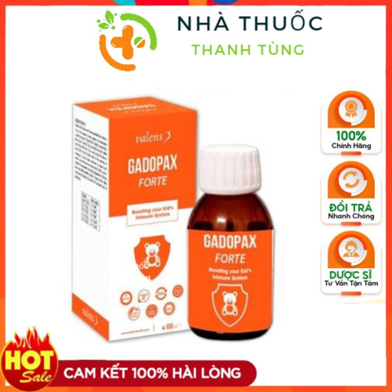 Gadopax fort - Tăng đề kháng vượt trội từ châu âu , trẻ hết ốm vặt lọ 100ml - Thanh tùng pharmacy