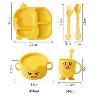 Khay ăn dặm lúa mạch hình chú vịt