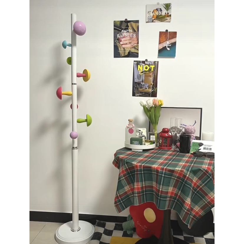 SẴN VÀNG NẤM Cây Treo Đồ Giá treo Quần Áo Thẳng bằng sắt Decor phòng móc hình cây nấm lá Xinh Cute Phô Mai Que