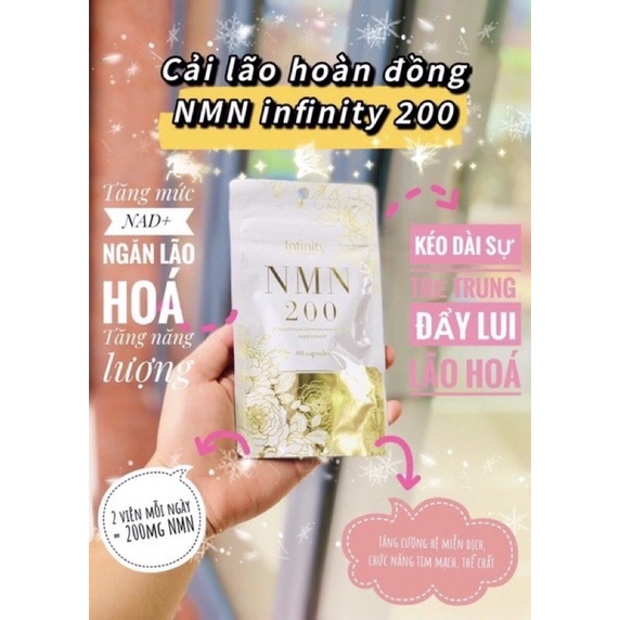 Viên uống NMN 200 INFINITY Nhật Bản Chống Lão Hóa