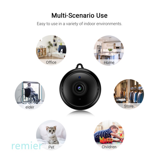 Camera Mini Ip Wifi Không Dây Hd 1080p Hai Chiều Phát Hiện Chuyển Động Ban Đêm V380