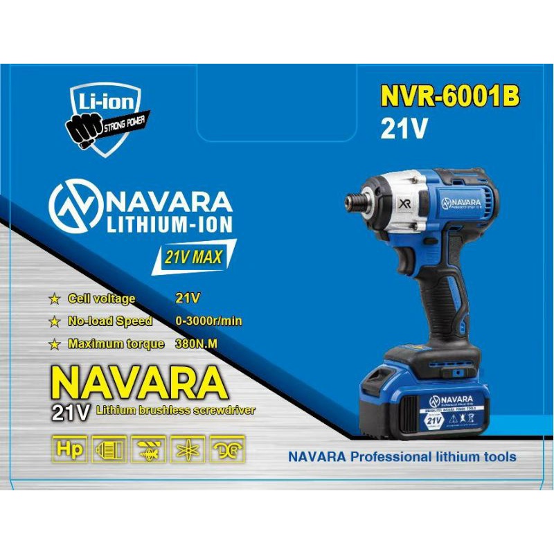 Máy bắn vít,Máy bắn vít Navara 6001B,động cơ không chổi than,Pin 10 cell
