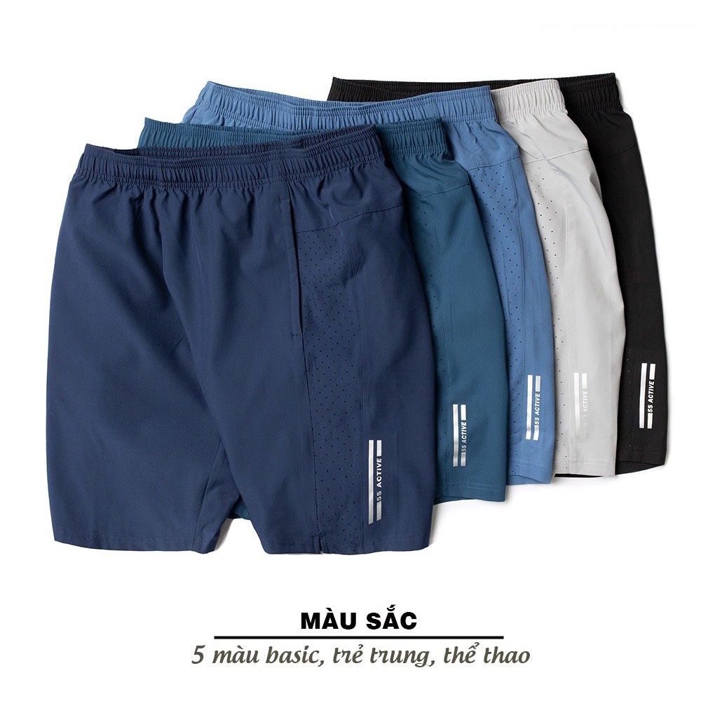 Quần đùi nam quần short thể thao vải gió cao cấp co giãn tốt bền màu thoáng mát thoải mái vận động
