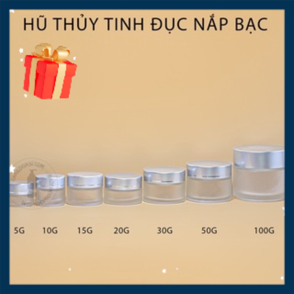 HŨ THỦY TINH NẮP BẠC NHIỀU KÍCH THƯỚC