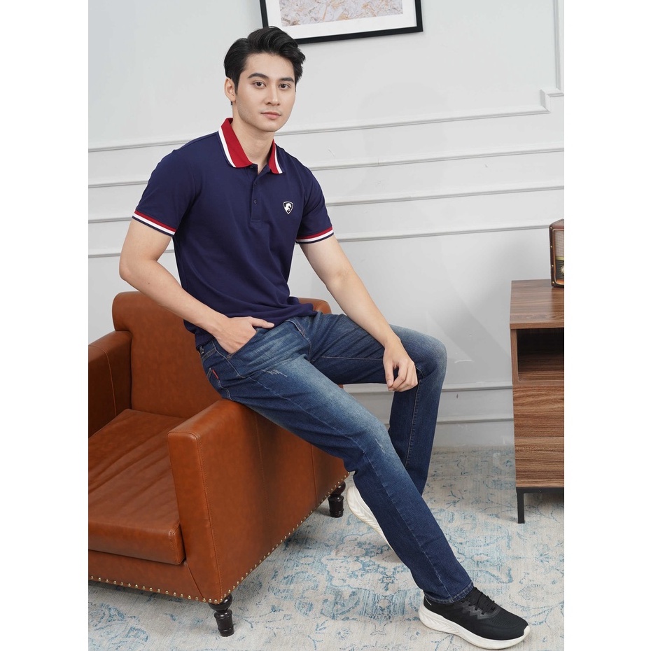 Quần jean nam xanh đậm JONATHAN QJ048 vải denim cao cấp co dãn nhẹ 4 chiều, form dáng chuẩn đẹp, trẻ trung, hottrend