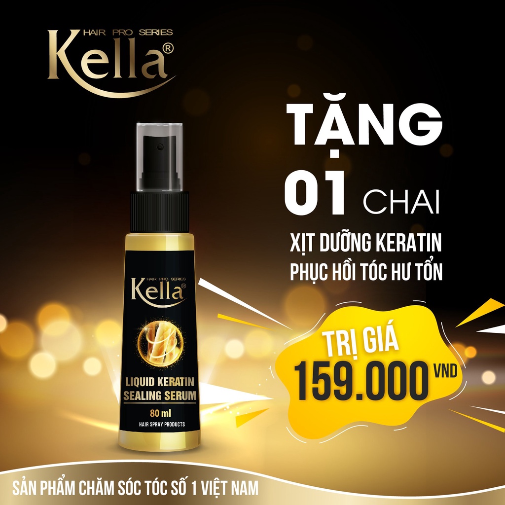 Dầu Gội Phủ Bạc Kella Chiết Xuất Thảo Dược Màu Đen Tự Nhiên