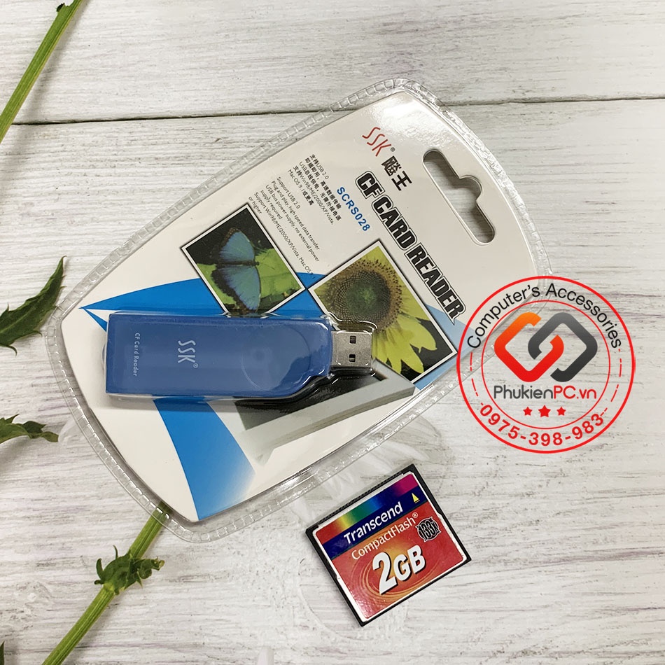 Thẻ nhớ CF card Transcend công nghiệp 2GB 133x, chuyên dùng cho máy CNC, PLC, cơ khí chính xác