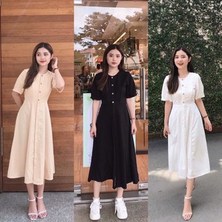 Đầm Eileen nút dài