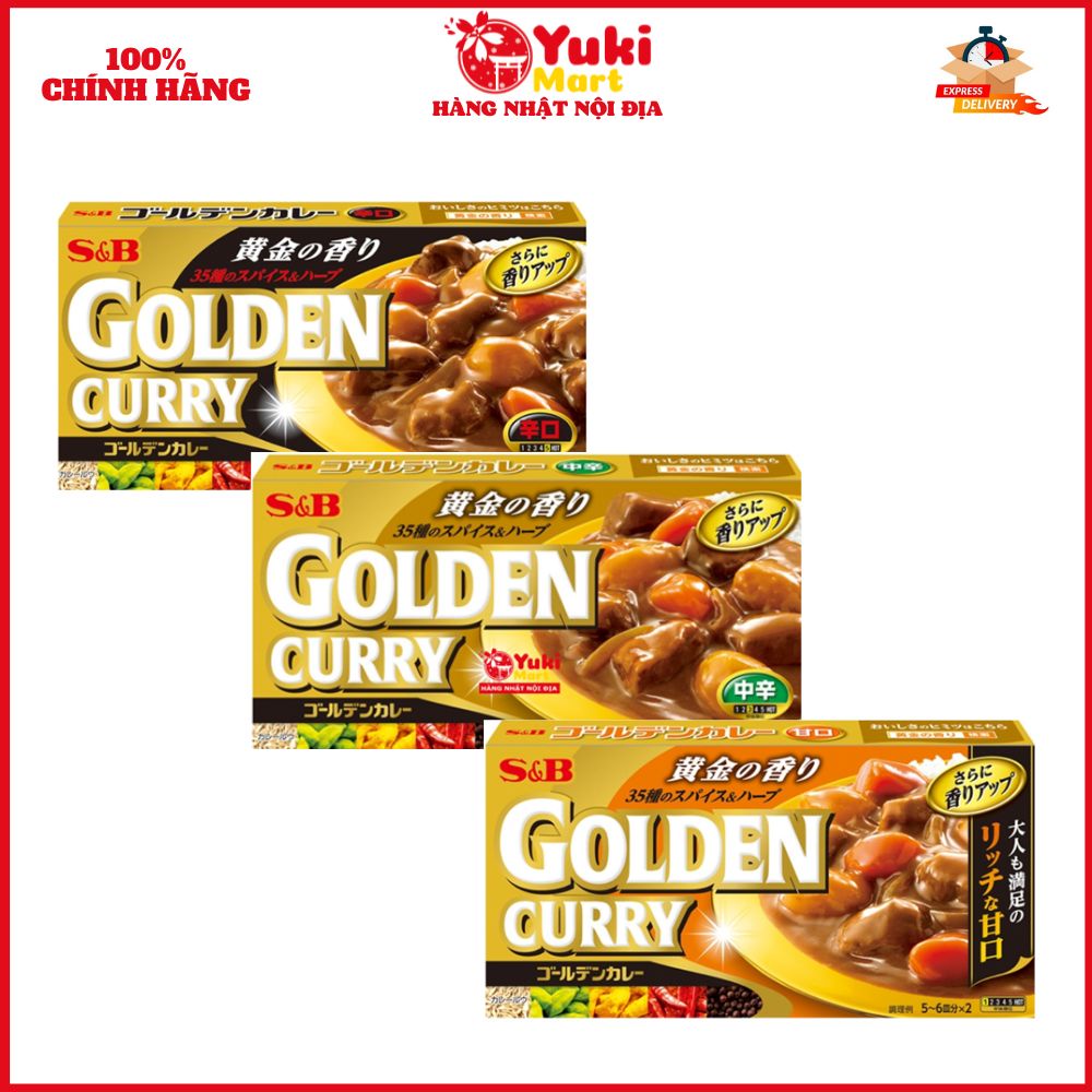 Viên Cà Ri Nhật S&B Golden Curry 198gr