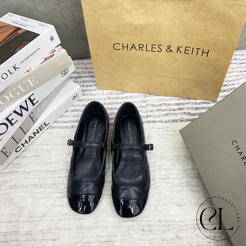 Giày búp bê nữ CNK chám mũi tròn 2 màu