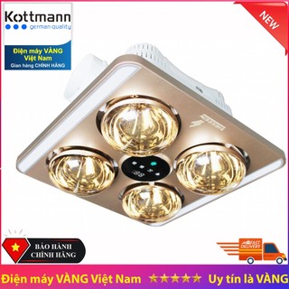 Đèn sưởi nhà tắm âm trần 4 bóng có điều khiển Heizen HE9 [Heizen HE-9]