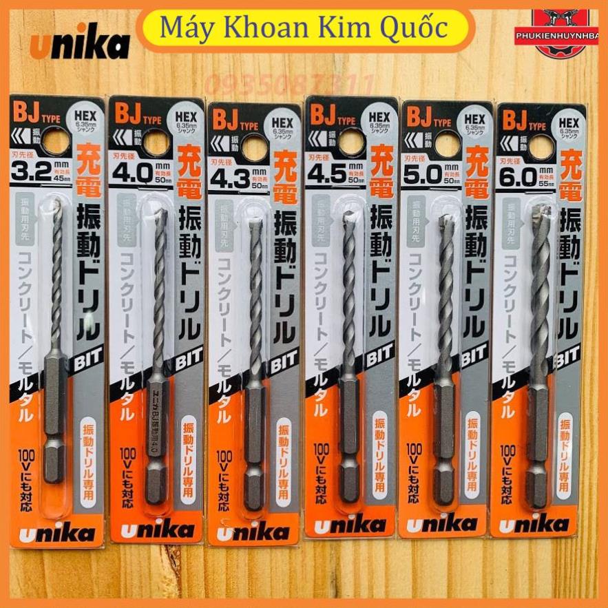 Mũi khoan bê tông Unika Nhật chân lục giác mã BJ  - Hàng chất lượng cao