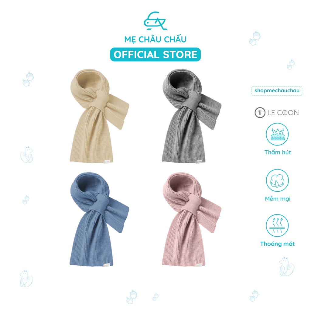 Khăn Len Cài Lecoon Bé Trai Bé Gái Le Coon (Size từ 0-3 Tuổi)