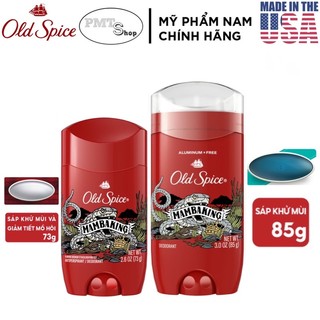 [USA] Lăn Sáp khử mùi nam Old Spice Mambaking 85g (sáp xanh) 73g (sáp trắng) Wild Collection NK Mỹ