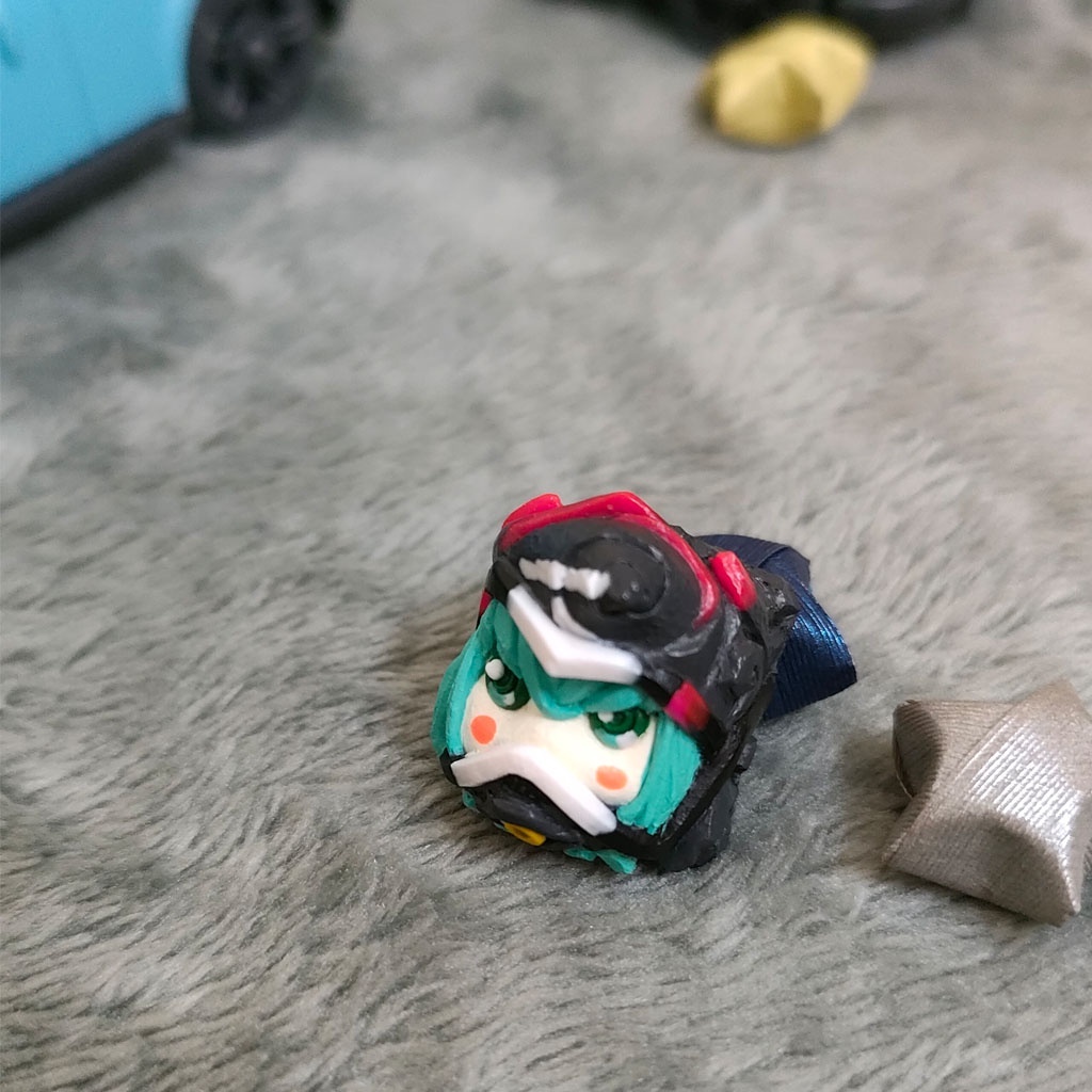 Nút bàn phím cơ artisan keycap Dark Magic màu xanh mint