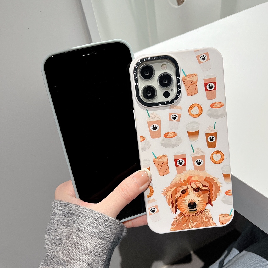 Ốp Điện Thoại Lông Mềm Hình Chó / Mèo Cho iPhone14ProMax iP12Pro XS iPhone11 12Promax 13Promax 11 12 13