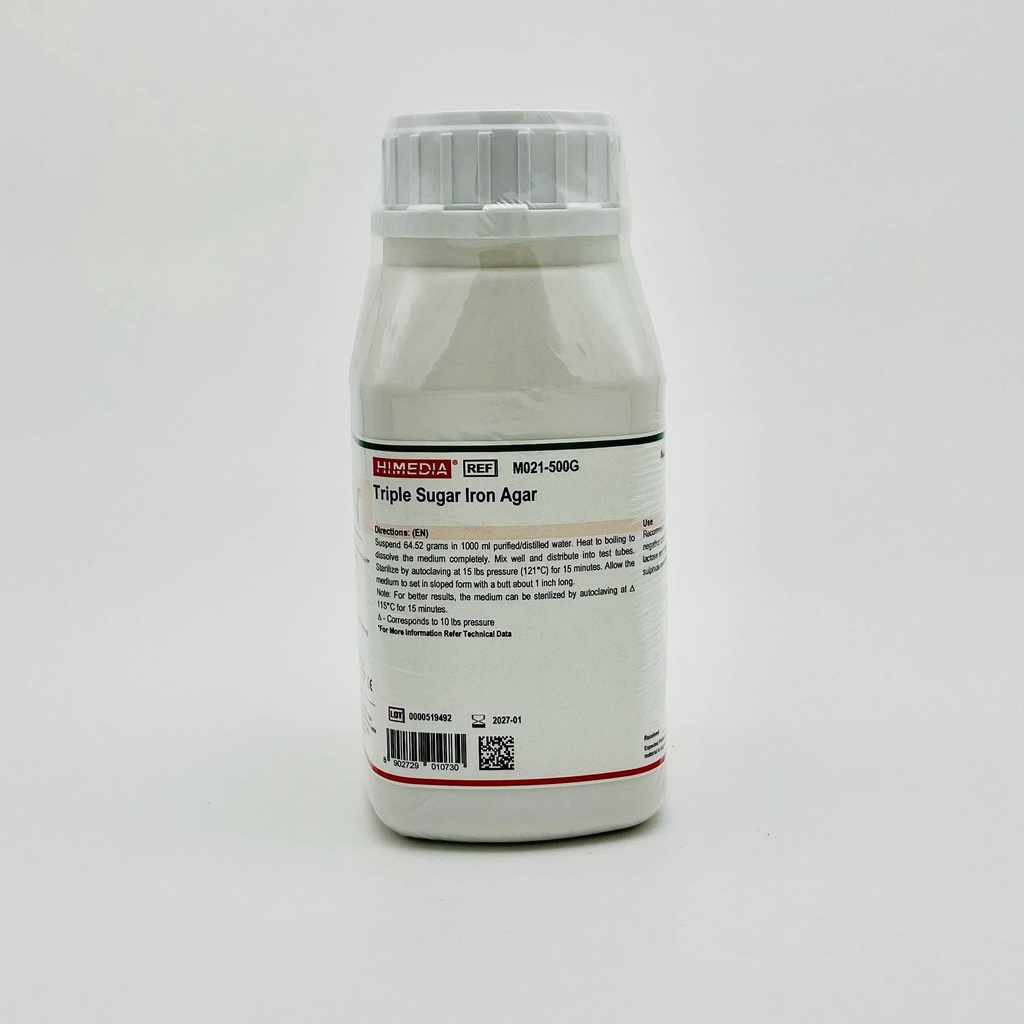 Môi trường Triple Sugar Iron Agar (Chai 500G, Himedia)