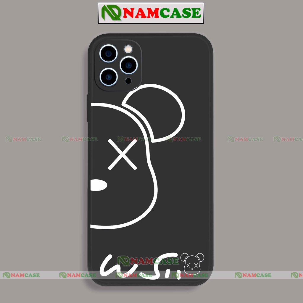 Ốp lưng điện thoại iPhone Kaws cạnh viền vuông silicon dẻo bảo vệ camera ip 6/6s/7/8/X/XS/XR/11/12/13/14 Pro Plus Max