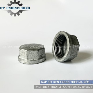 Nắp bịt ren trong thép mạ kẽm | dn15-dn50