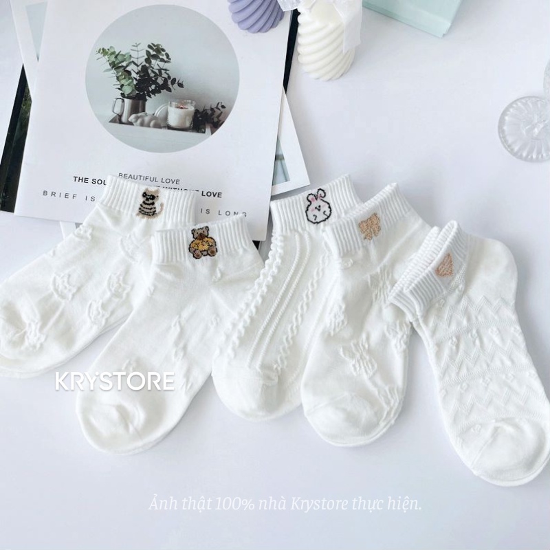 Set tất vớ ngắn cổ thỏ Bunny dày dặn chất đẹp SN22
