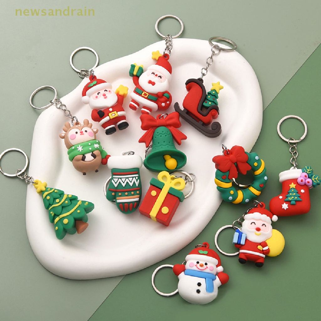 Móc Khóa Hình Ông Già Noel Tuần Lộc Dễ Thương