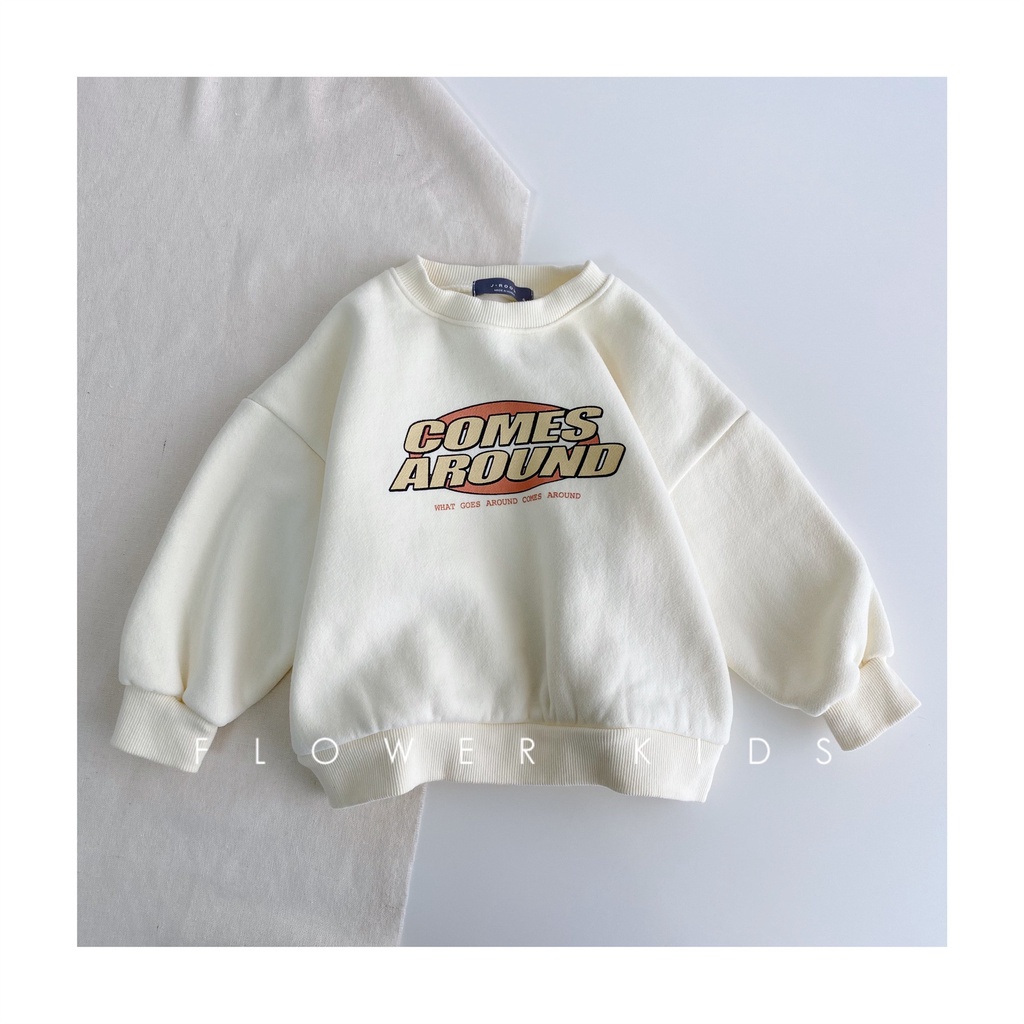 Áo sweater Mỏng Tay Dài In Chữ Đơn Giản Thời Trang Xuân Thu Hàn Quốc 2022 Mới Cho Bé Trai Bé Gái