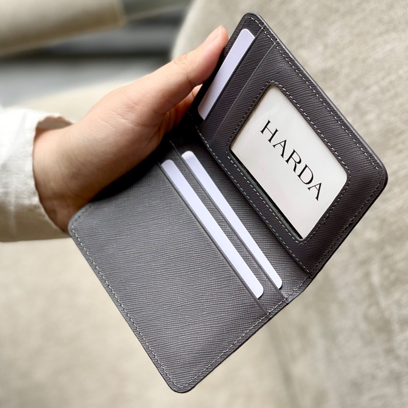 Ví da bóp da đựng thẻ card Harda mini