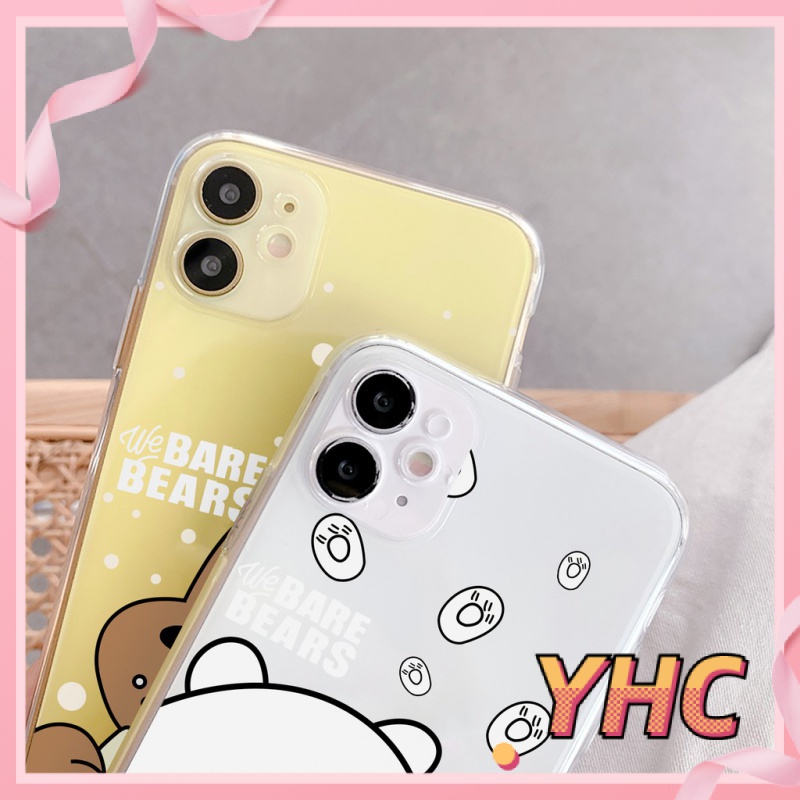 Ốp Điện Thoại TPU Trong Suốt Hình Gấu Dễ Thương Cho iPhone 6splus 7 7plus 8 8plus X XS 11 12 Pro Max Plus Promax-965